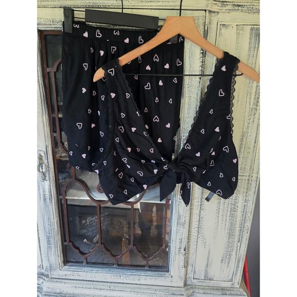 Anthropologie Valentine Lounge Black & White Set - New - Large - Picture 4 of 4